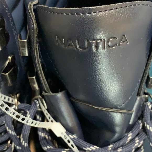 Nautica NWT Sz 12 Blue Leather Boots main image 4